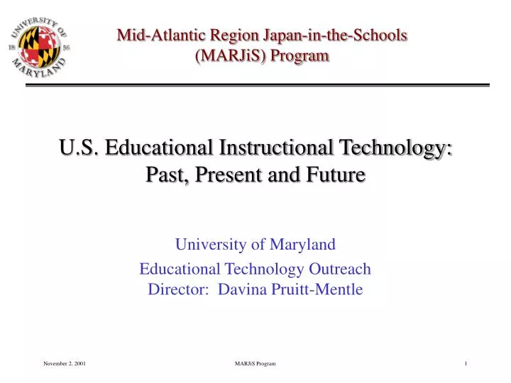 u s educational instructional technology past present and future