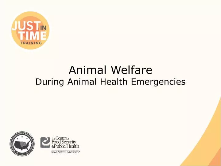 animal welfare during animal health emergencies