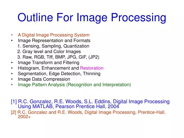outline for image processing
