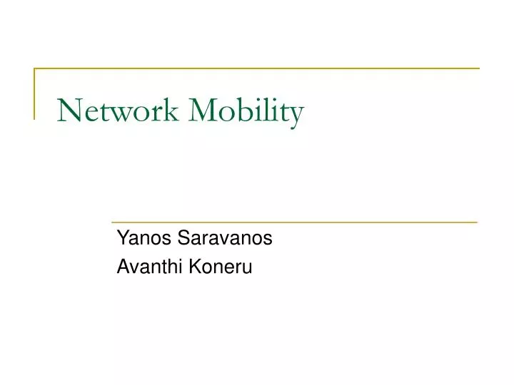 network mobility