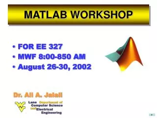 MATLAB WORKSHOP