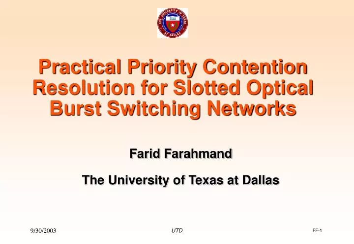 practical priority contention resolution for slotted optical burst switching networks