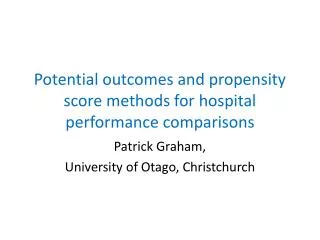 Potential outcomes and propensity score methods for hospital performance comparisons