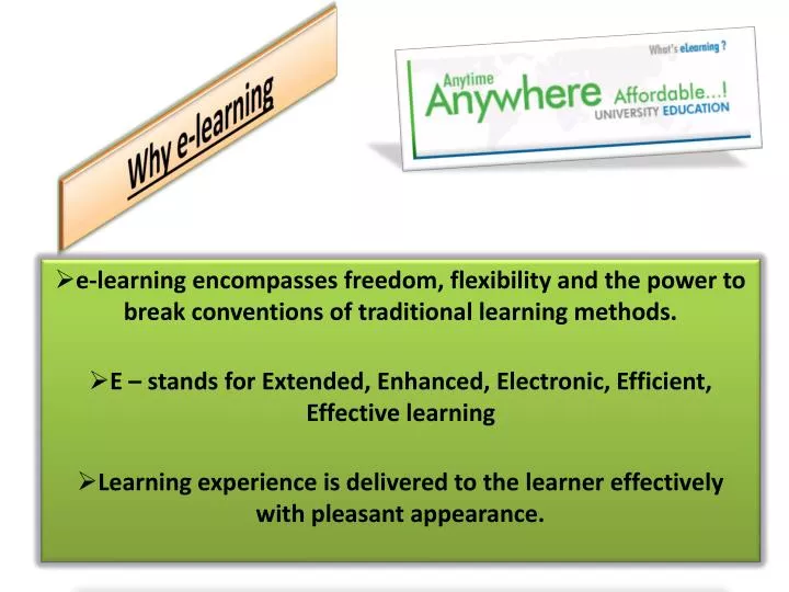 why e learning