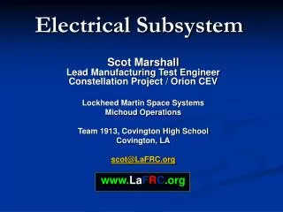 Electrical Subsystem