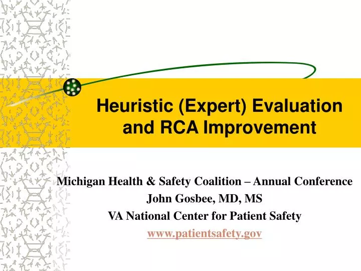 heuristic expert evaluation and rca improvement