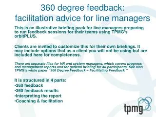 360 degree feedback: facilitation advice for line managers