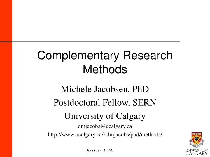 complementary research methods