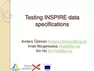 Testing INSPIRE data specifications