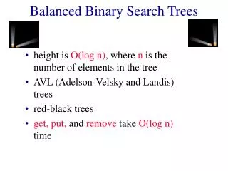 Balanced Binary Search Trees