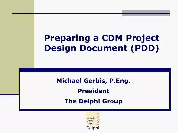 preparing a cdm project design document pdd