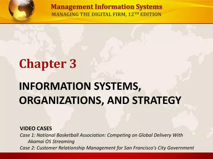 information systems organizations and strategy