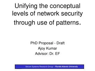 Unifying the conceptual levels of network security through use of patterns .