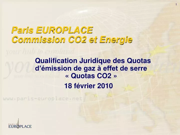 paris europlace commission co2 et energie