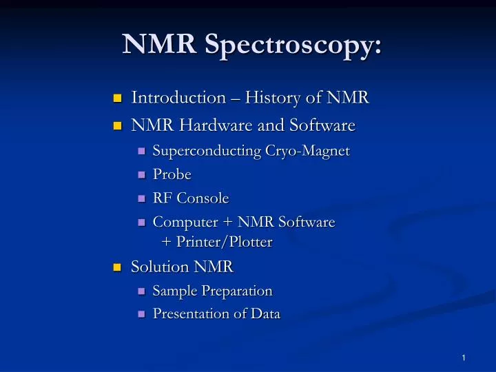 nmr spectroscopy