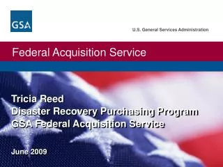 Tricia Reed Disaster Recovery Purchasing Program GSA Federal Acquisition Service
