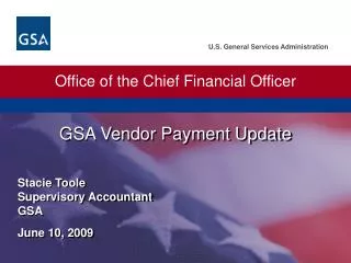 Stacie Toole Supervisory Accountant GSA