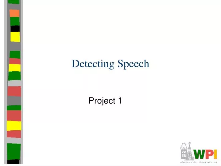 detecting speech