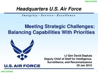 Meeting Strategic Challenges: Balancing Capabilities With Priorities