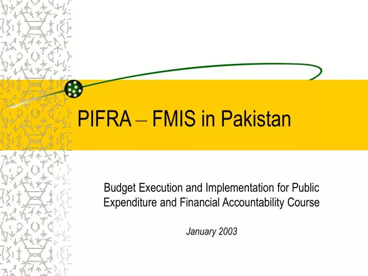 pifra fmis in pakistan