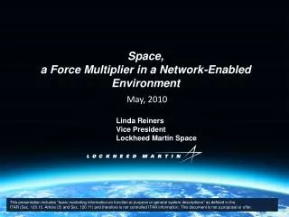 Space, a Force Multiplier in a Network-Enabled Environment