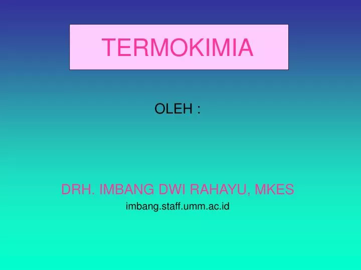 termokimia