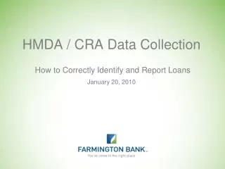 HMDA / CRA Data Collection