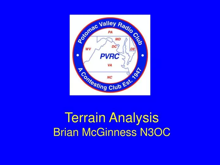 terrain analysis brian mcginness n3oc