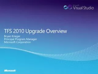 TFS 2010 Upgrade Overview