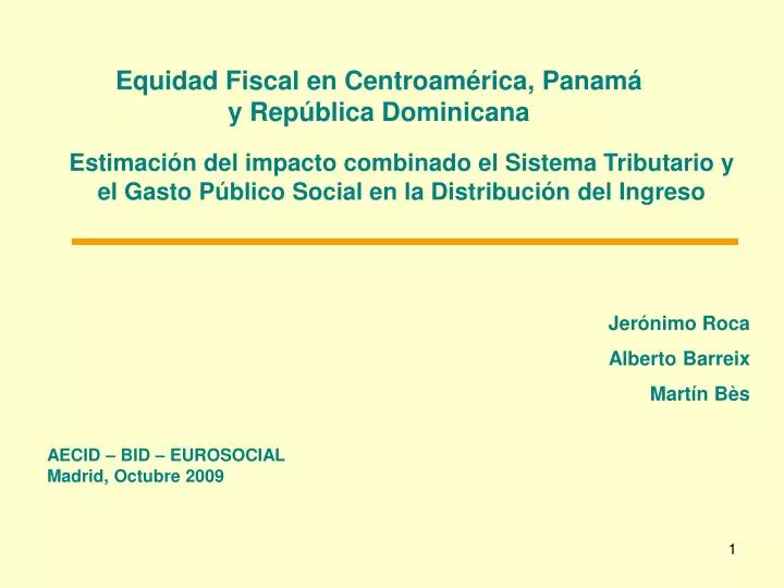 equidad fiscal en centroam rica panam y rep blica dominicana