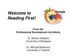 Welcome to Reading First! - slide 1