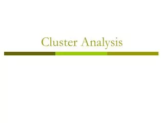 cluster analysis