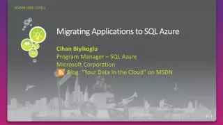 Migrating Applications to SQL Azure