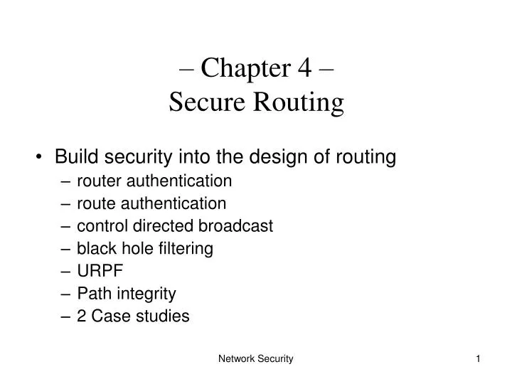 chapter 4 secure routing