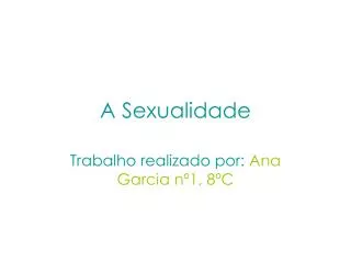 a sexualidade