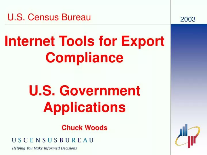 internet tools for export compliance u s government applications chuck woods
