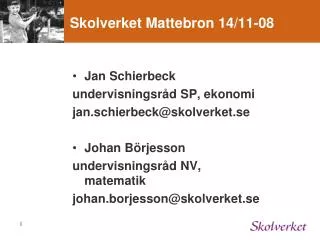skolverket mattebron 14 11 08