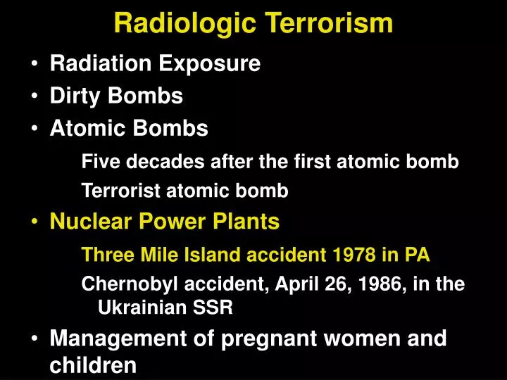 radiologic terrorism