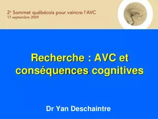 recherche avc et cons quences cognitives