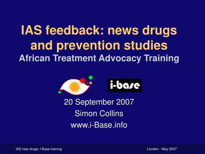 ias feedback news drugs and prevention studies african treatment advocacy training