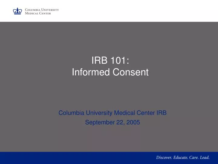 irb 101 informed consent
