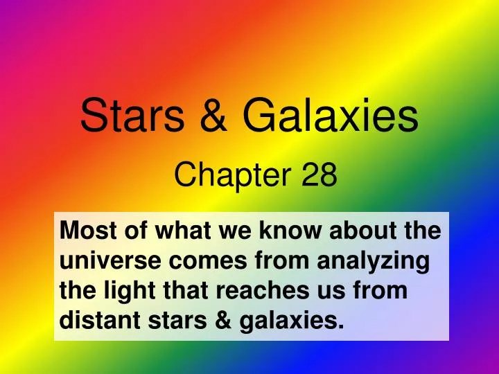 stars galaxies chapter 28