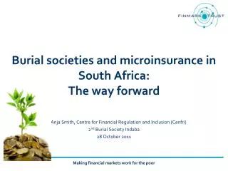 Burial societies and microinsurance in South Africa: The way forward