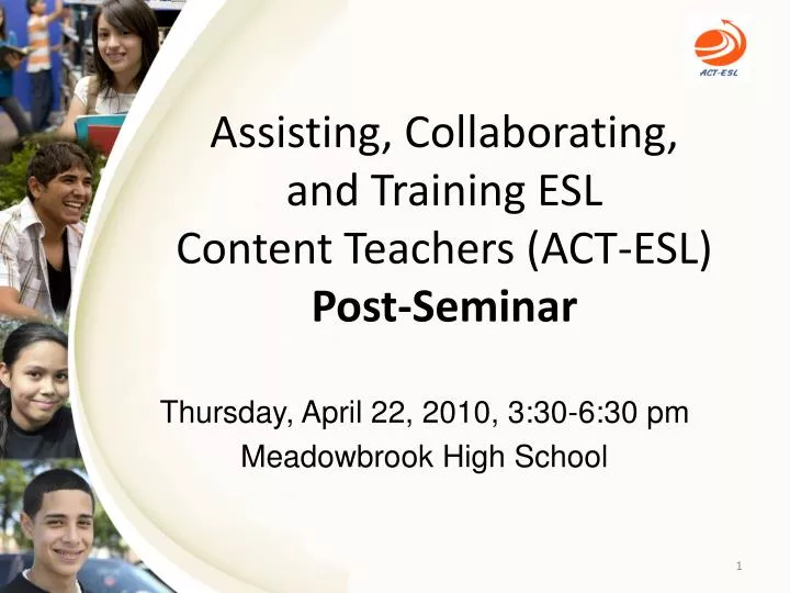 assisting collaborating and training esl content teachers act esl post seminar