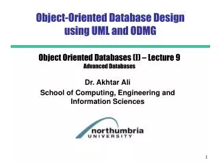 Object-Oriented Database Design using UML and ODMG