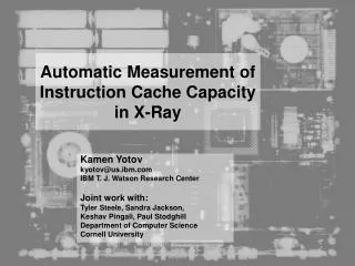 Automatic Measurement of Instruction Cache Capacity in X-Ray