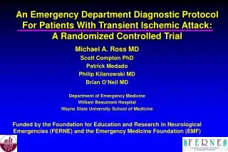 An Emergency Department Diagnostic Protocol For Patients With Transient Ischemic Attack: A Randomized Controlled Trial