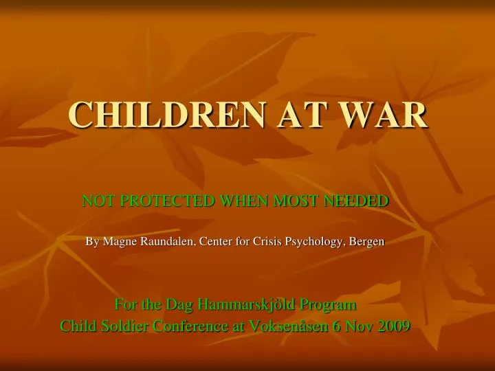children at war