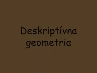 deskript vna geometria