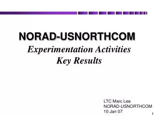 Experimentation Activities Key Results